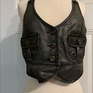 Last Kiss polyvinyl black/grey vest